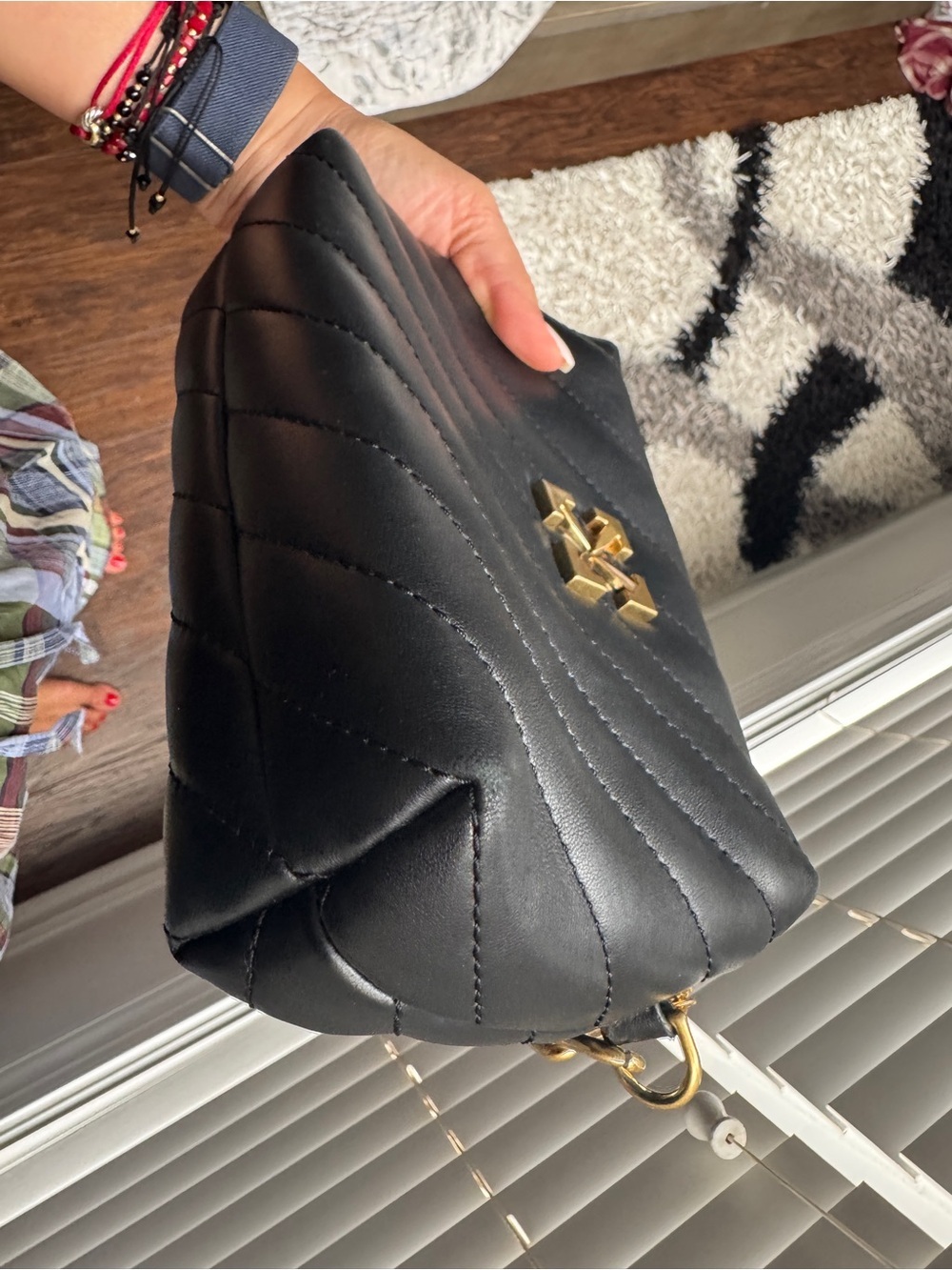 Off-White Black Quilted Crossbody with Gold Arrow Logo - Picture 9 of 10